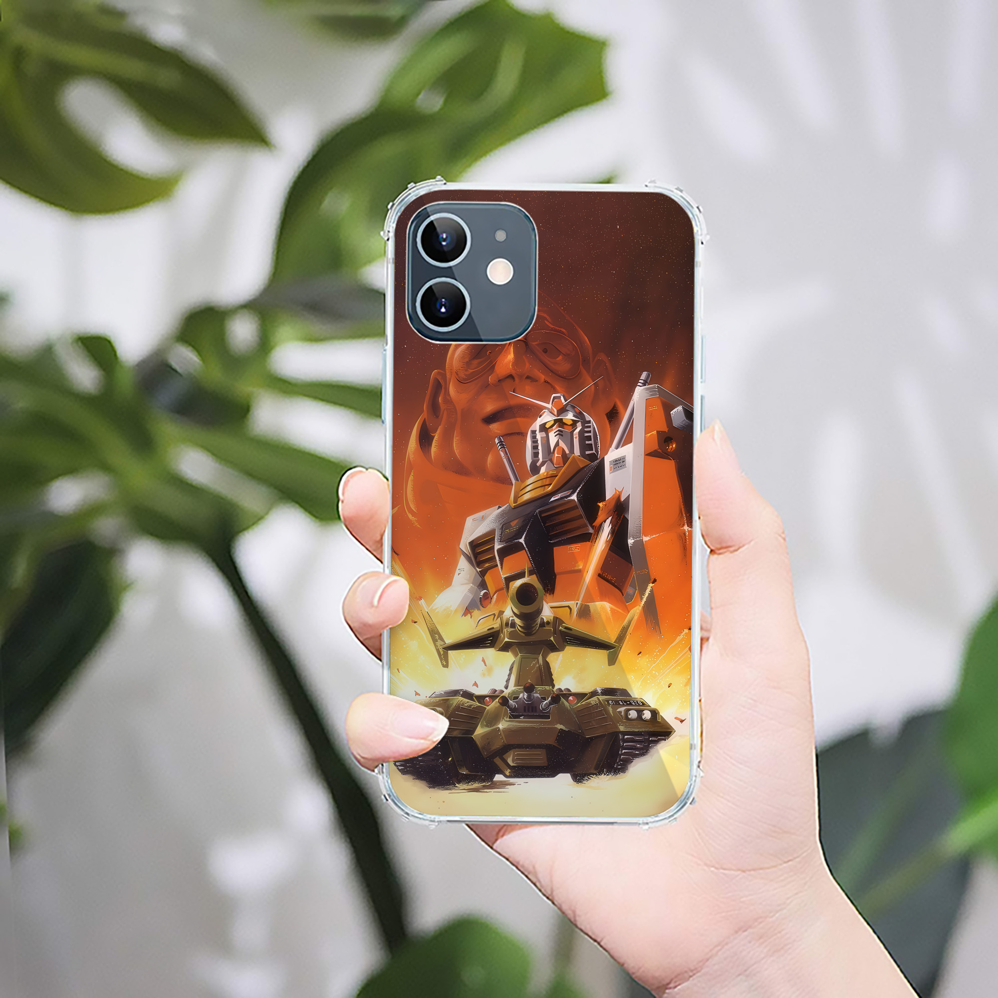 （画像用） 機動戦士ガンダム Mobile Suit Gundam 【iPhone 12シリーズ対応】透明スマホケース（クリアソフトケース）